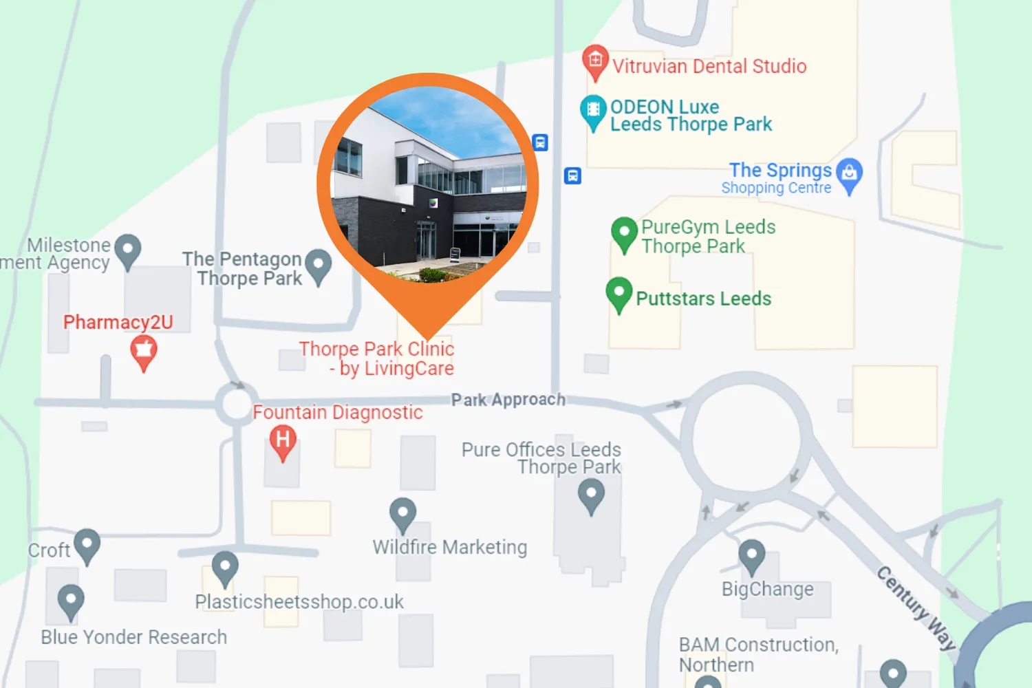LivingCare Leeds Map
