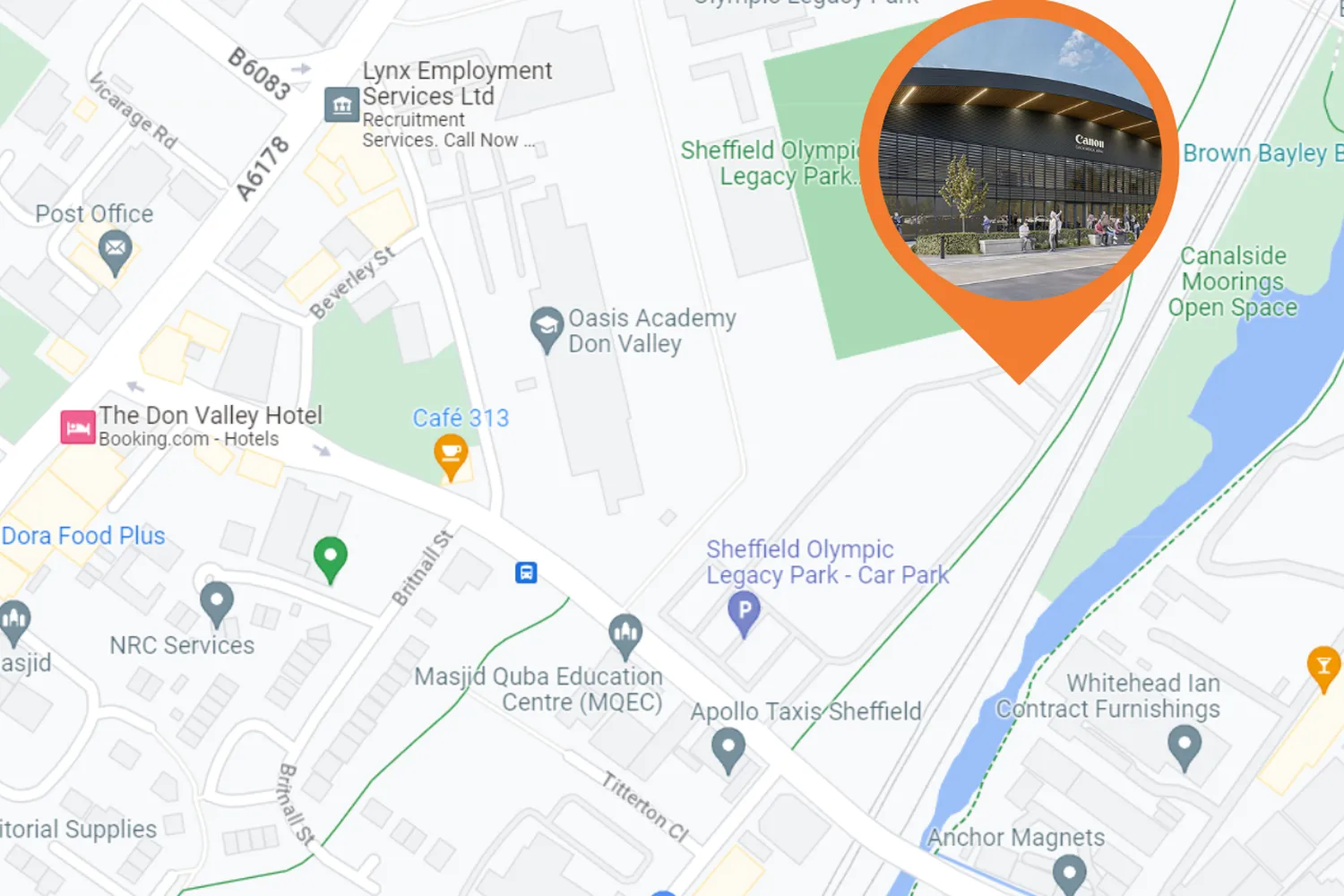 Sheffield clinic map